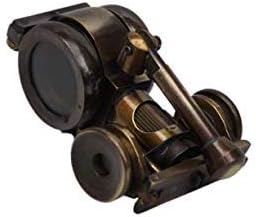Vintage Antique Brass Folding Binocular Marine Compass Nautical Telescope (Brown)