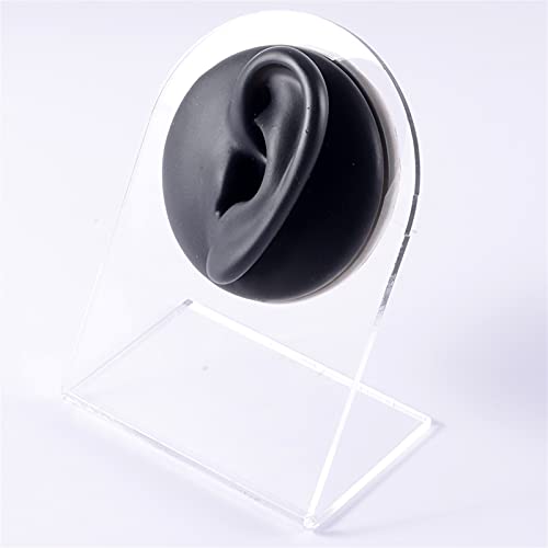 1 pièces Silicone Ear Nez Modèle Performance professionnelle Piercings Outils Boucles d'oreilles Coupes d'oreilles L'affichage peut être réutilisé 1: 1 Corps J-Ewelry ( Couleur : Black Left Ear )