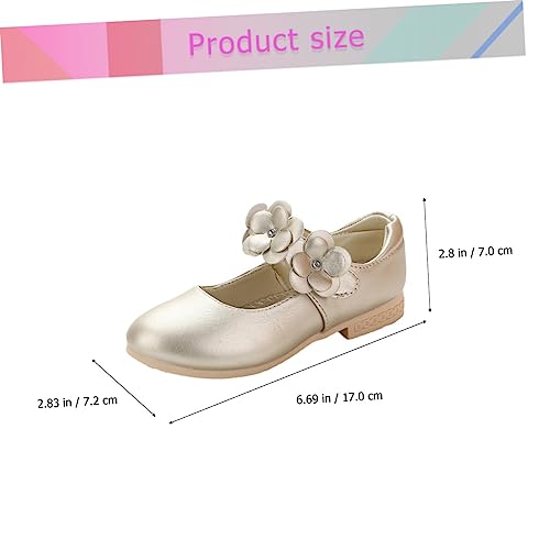 GALPADA 1 Pair Children Shoes Kids Shoes Sole Shoes White Sandals Gold Dresses Kids Sandles Dress for Kids Dresses for Kids Princess Flower Shoes Children's Shoes Bridesmaid Shoes4