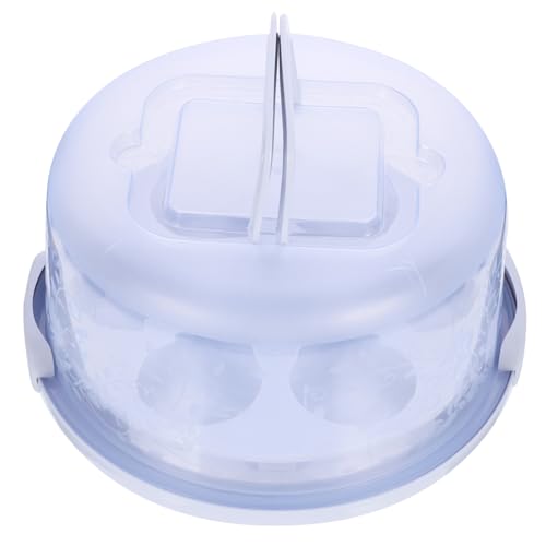 VINTORKY Cupcake Carrier Box Portable Bakery Box Handle Round Cake Tray Lid for Bulk Cake Boxes