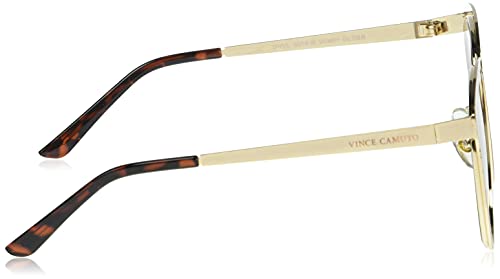 Vince Camuto Womens Vc901 Sleek Metal Uv Protective Cat Eye Sunglasses For Women Luxe Gifts Women 57 Mm, Gold & Brown, Mm Us #TOP2