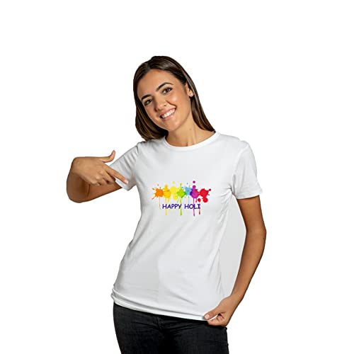 Image of Feel Good DriFit(Polyester) Happy Holi Ballon Printed T-Shirt