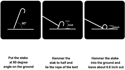 Image of Eurmax USA 4 Pack Rebar J-Shape Groud Stakes, Heavy Duty Ground Anchors, Windproof Anti-Flip Metal Tent Pegs for Trampoline,Soccer Goals, Fences and Outdoor Playsets