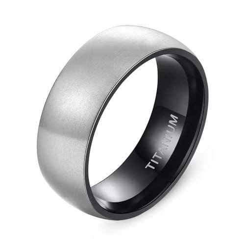 Anillo de titanio vintage para compromiso y aniversarios románticos de parejas