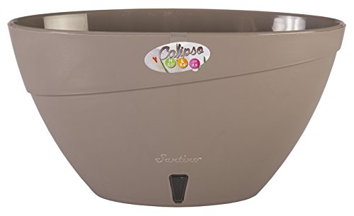 Santino, Self Watering Planter CALIPSO Oval Shape L 9.4 Inch x H 5.1 Inch Shade/Shade, Indoor Flower Pot for All House Plants, Flowers, Orchids