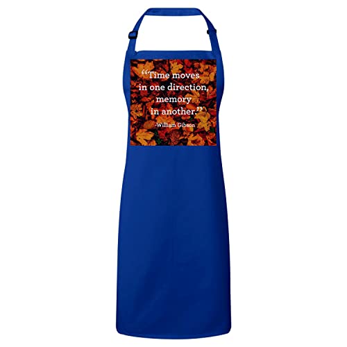 Tablier bleu imprimé Time Memory | Idée cadeau idéale et inspirante pour passionnés de cuisine