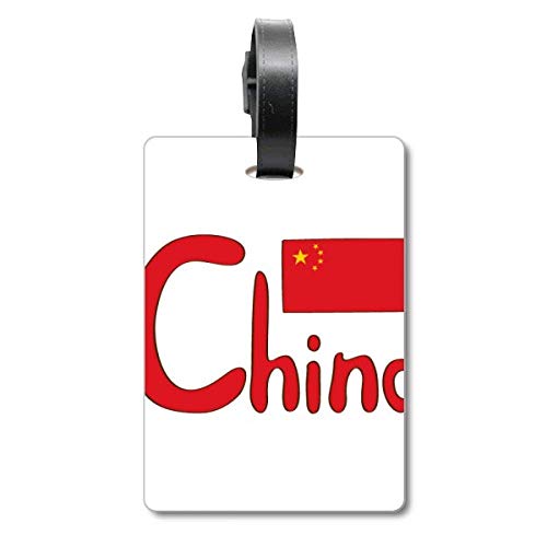 Étiquette valise drapeau chinois rouge sac accessoire voyage