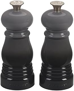Le Creuset Classic Salt and Pepper Mill Set, Personal Use, Chip-resistant ABS Plastic, Anti-Corrosion, 11 cm, Soleil, 96002500403000
