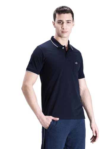 Image of CROCODILE Men Solid Polo T-Shirt | 100% Cotton | Short Sleeve | Slim Fit | Button Placket White