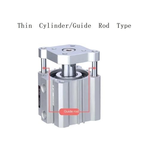 Cylindre compact CDQMB80 double effet guidé pour automatisme mécanique - 2