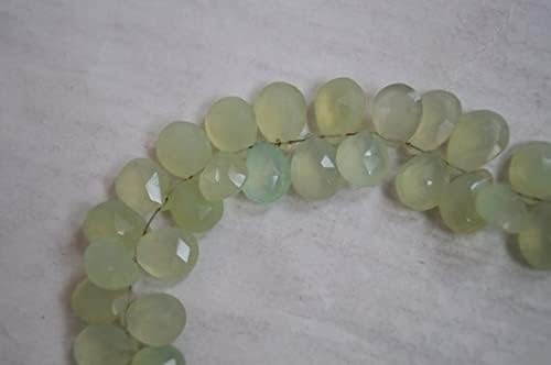 Prehnite naturelle en perles de poire pour imaginer vos propres bijoux d'été bohèmes