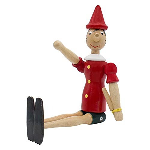 Pinocchio in legno, lunghezza: 38 cm. Fabbricato in Italia, 9013.