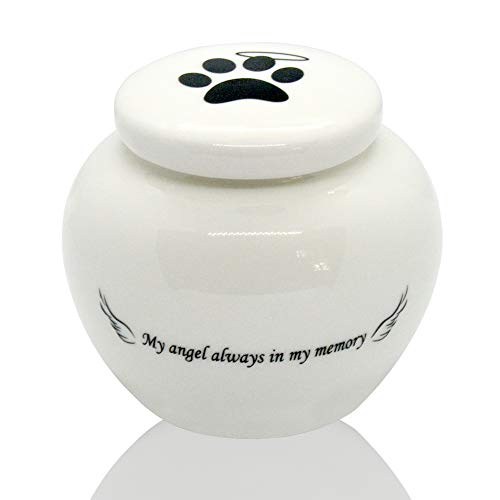 HOMELEX Pet Paw Cremation Ceramics Memorials Urn for Dear Cat Dog Ashes Keepsake (Pet urns-05)