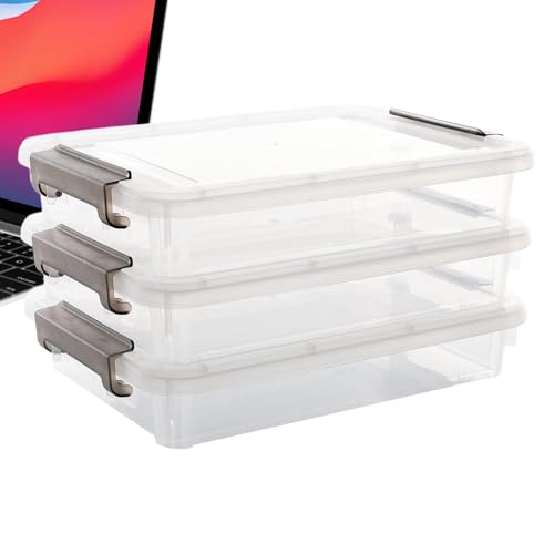 Boîte à documents étanche avec couvercle : organiseur de bureau pour passeports et papiers