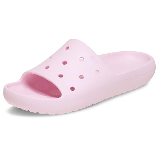 Crocs Unisex Classic Slide V2 Slide, Pink Milk, 39/40 EU