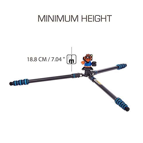 3 Legged Thing Punks Travis 2.0 Magnesium Alloy General Use Tripod - Adjustable, Multi-Use Camera Tripod With Three Detachable Legs - Blue/Black (Travisblue2.0) #TOP4
