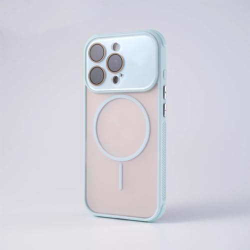 Protection magnétique iPhone 15 fin de l'angoisse des chutes avec l'étui bleu ciel
