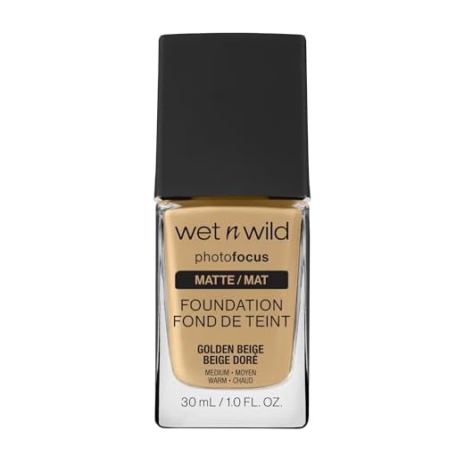 Wet n Wild - Photo Focus Foundation MATTE - Base con Fórmula Avanzada - Piel y Maquillaje Impecables para la Cámara y Sin Brillos Blancos, Fórmula Matificante - Vegano - Golden Beige - 1 Unidad