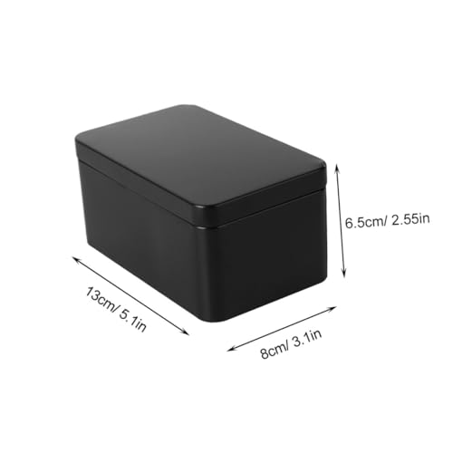 Boîte à thé métal noire pour ranger vos bijoux et petits objets - 3