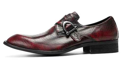 Santimon Mens Loafers Formal Dress Slip On Shoes Leather Wedding Fashion Casual Driving Monk Strap Loafers Business Prom Tuxedo Summer Shoes for Men2