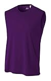 A4 Men’s Cooling Performance Muscle Tank Top | Moisture-Wicking | Large | Purple