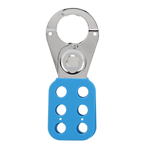 Image of Lock Out Tag Out Hasp, HS-01 Stainless Steel Tamper Proof Lockout Haspwith Nylon Handle, 25MM Hasp Lock with 6 Holes Interlock for Group Locking Applications, Home Industry