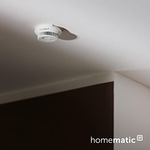 Homematic IP Smart Home Rauchwarnmelder mit Q-Label, Rauchmelder alarmiert lokal über die Sirene...