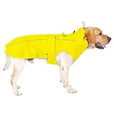 MAMORE 犬 レインコート カッパ ドッグ雨具 防雨犬服 ジャケット ポンチョ 防水 撥水 防風 着脱簡単 中型犬 大型犬 超大型犬 小型犬 通気 軽量 快適 防塵 耐水 梅雨対策 夏秋春 散歩 反射材 (2XL, イエロー)