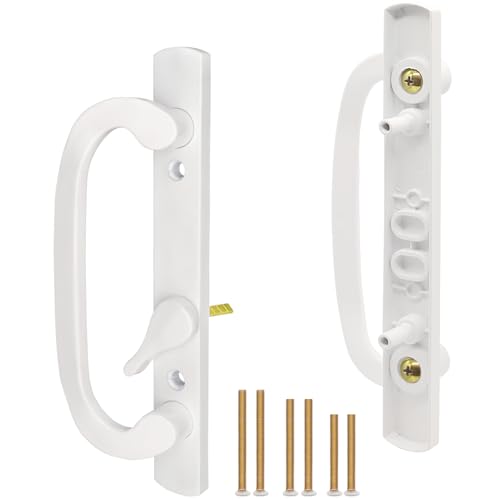 Eockatoo Sliding Glass Patio Door Handle Replacement Set Non-Keyed Offset Position Zinc Diecast I/E...