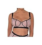 Curvy Kate Women's Scantilly Sheer Chic Balcony Bra ST1310 34H Mink/Black