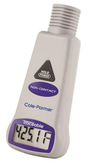 Traceable Calibrated Digital Tachometer with Red LED, 10-99999 RPM, 0.001/0.01/0.1/1 Resolution, Accuracy of 0.04