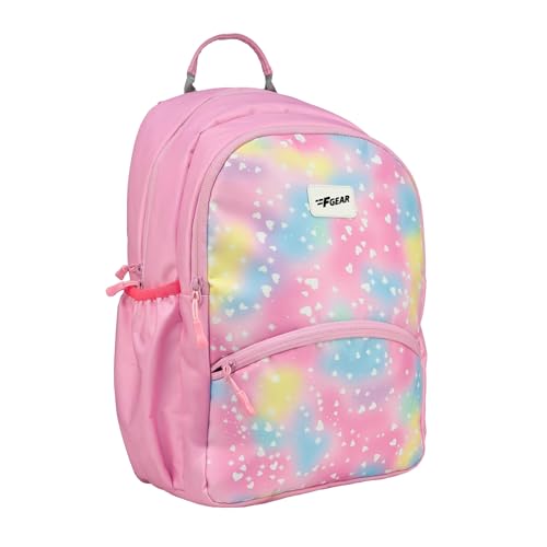 Image of F Gear Brio Kids Backpack|Water-Resistant Polyester|2 Spacious Compartments with Front Pocket & Bottle Holder Adjustable Shoulder Straps|Durable YKK Zippers