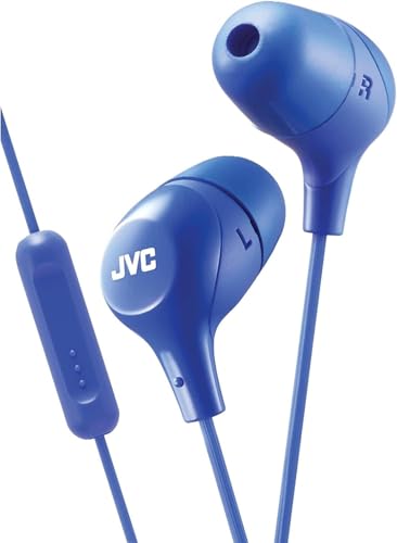 Image of JVC Memory Foam Earbud Marshmallow Memory Foam Earbud with Mic Blue (HAFX38MA)