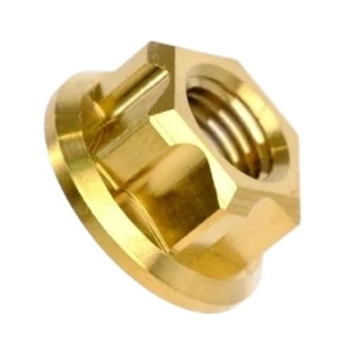 �S�[���f���u���[�O���[�p�[�v���L�����f�B�O���[��M5 M6 M8 M10 M12 A3�t�����W�X�N�����[�i�b�gTC4 GR5�`�^������DIY�o�C�N(Golden,M10x1.25mm(OD-18 H-8)