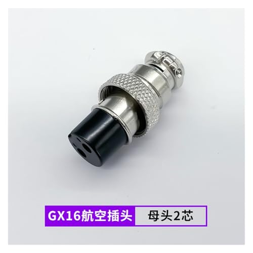 Conector hembra resistente alta temperatura GX16-2-10 pines miniatura 2