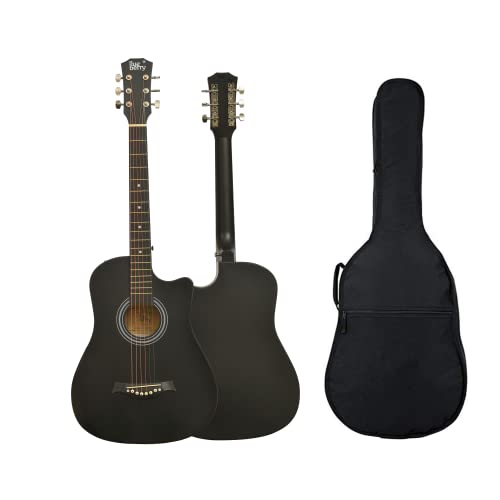 Image of BLUEBERRY VIP-382, Acoustic Guitar, Cutway Innovative design With Bag, Belt, String Set And 2 Picks - 38 Inch (Black)