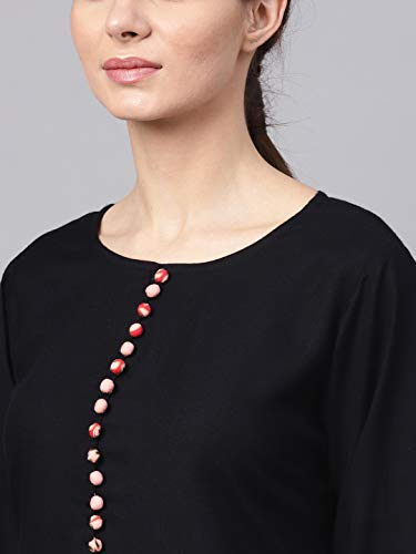 Image of idaLia Kurta With Printed Pant - Rayon Kurta Set - Stylish 3 /4 Sleeve, Round Neck, Calf Length Straight Kurta