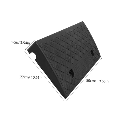 Rampa de plástico para vehículo 50x27x9cm triángulo negro de caucho miniatura 2
