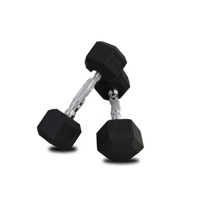 Pair of Rubber Hex Dumbbells ¨C Perfect for Home Workouts & Strength Training