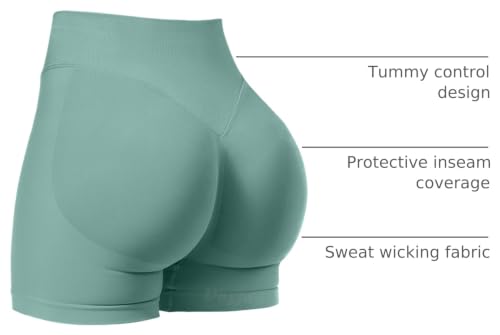 Image of VOYJOY Women Workout Impact Shorts 2.5 inch / 3.6 inch / 4.5 inch / 6 inch Scrunch Butt Booty | Tummy Control, High Waisted, Bike Short, Gentle Compression, for Women
