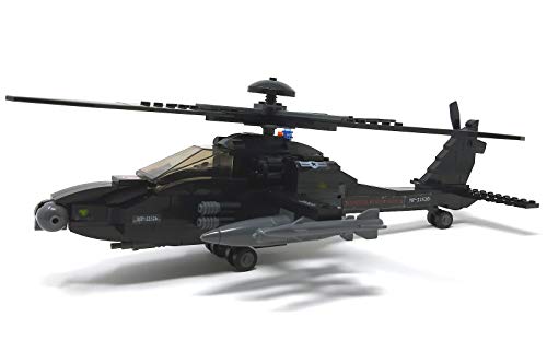 Bausteine Hubschrauber Apache AH-64 Gunship inkl. Minifigur Pilot – Bild 8