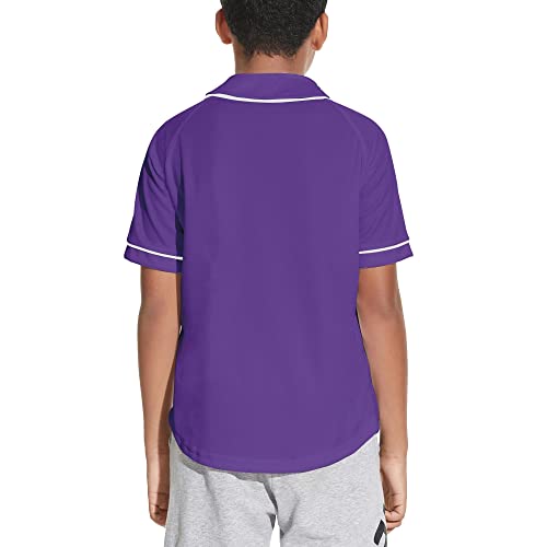 Image of Yuji Itadori Kids Baseball Jersey Button Boys Short Sleeve T-Shirts Hip Hop Fashion Casual Sports Solid Color Shirt