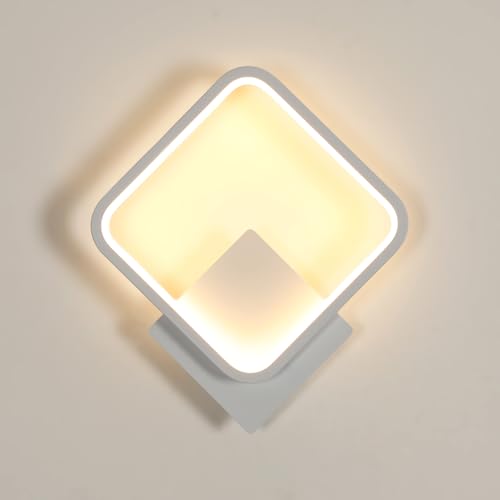 Riserva Applique da Parete Interno LED 17W, Quadrato 3000K Bianca