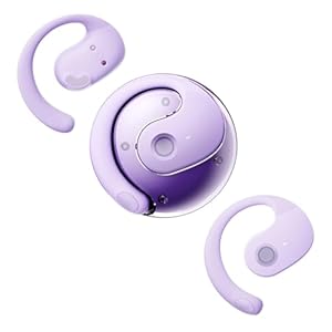 Over The Ear Earbuds Open Ear Buds Headphones Over Ear Air Bone Conduction Earbuds Earphones Bone Conducting Air Bone Conduction Headphones Bluetooth Over-Ear Purple