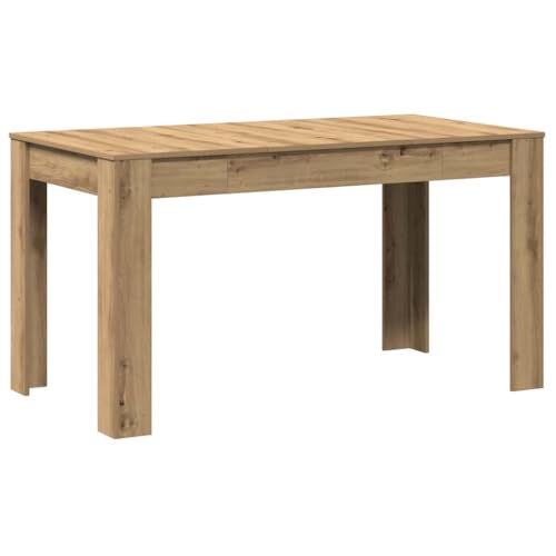 Table à manger chêne artisanal 140x74,5x76 cm bois d ingénierie