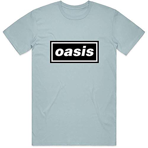 Amazon.com: Oasis Men's Band Logo T-Shirt Light Blue Medium