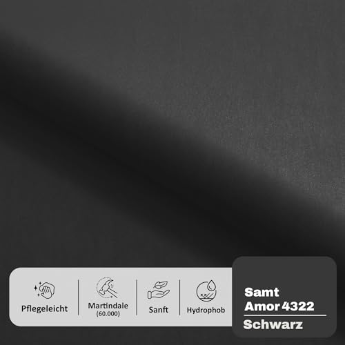 MOTIVENA Boho Bett 180x200 Schwarz Samt, mit Stauraum, mit Kopfteil, mit Lattenrost, ohne Füße, ohne Matratze, Polsterbett 180x200 mit Bettkasten Schwarz – Bild 5