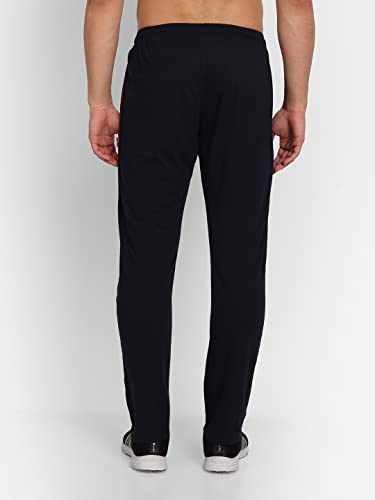Image of Zeffit Men's Slim Fit Track Pants, Cotton, Elastic Waist, Side Pockets, Running & Gym