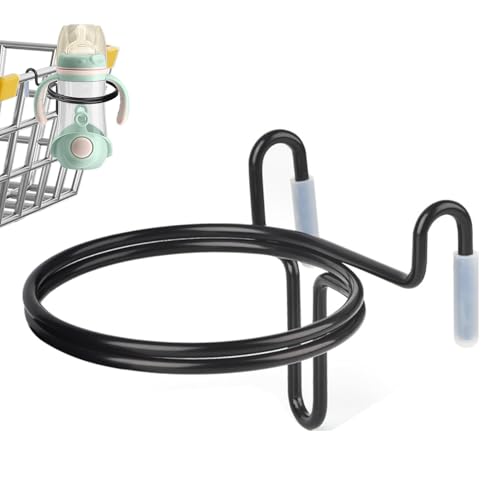 Accessorio portabicchieri per carrello carrello portabagagli – Supporto universale per carrello da bar mobile | Supporto antiscivolo Stoccaggio Bevande Supermercato Aeroporto Magazzino Spiaggia