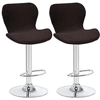 Housses De Chaise En Velours - Style Vintage Avec Accoudoirs Et Dossier Incurvé - Extensible - Pour Tabouret De Bar, Bureau, Salle à Manger